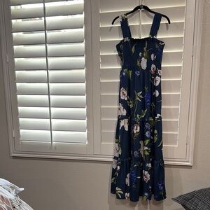 Express Navy Floral Maxi Dress